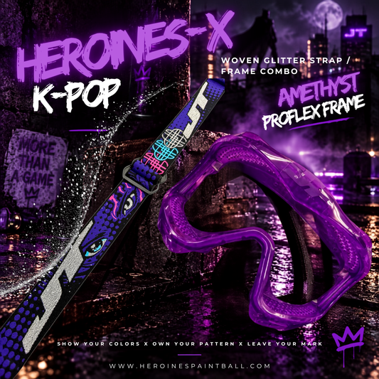 HEROINES × K-POP “HUNTER’S MARK” JT STRAP + AMETHYST PROFLEX FRAME COMBO